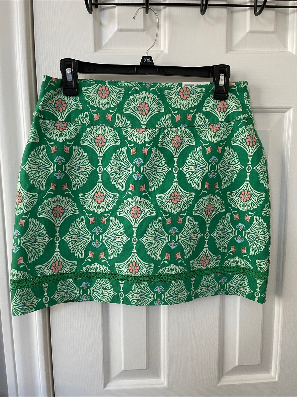 Green Floral-Print Women's Skort